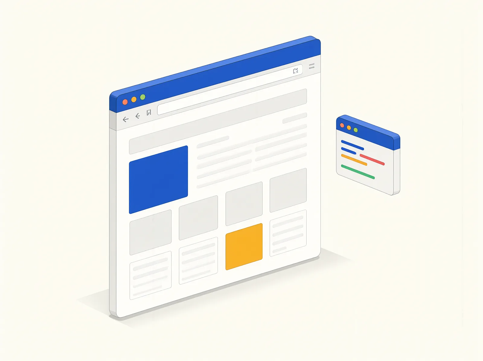 A browser preview window and a terminal window side by side